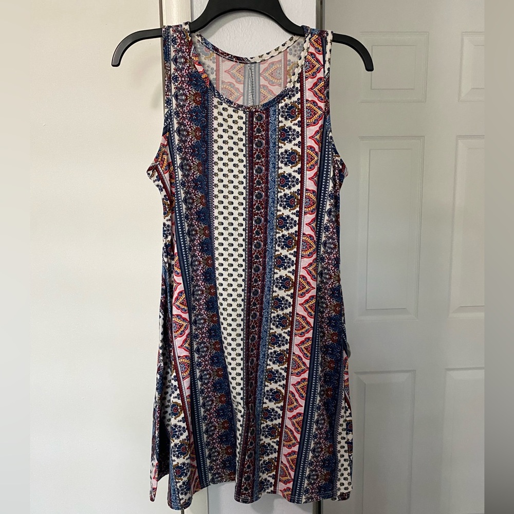 Discreet Paisley Knit A Line Dress Size Medium